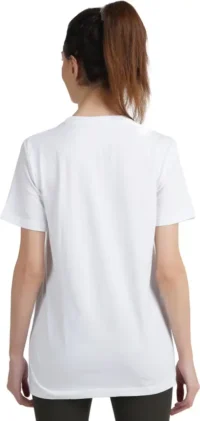 Women Printed, Typography Round Neck Pure Cotton White T-Shirt - Image 4