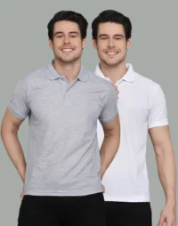 Men Solid Polo Neck Cotton Blend combo T Shirt set