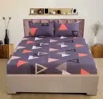 Glace Printed King Size Double Bed Bedsheet with 2 Large Pillow Covers