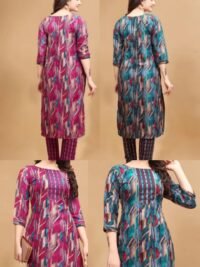 Stylish Comfort: Printed Combo Kurtha Set for Women - Image 3