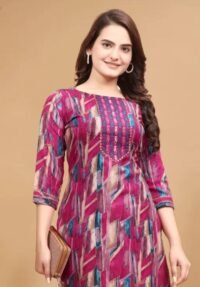 Stylish Comfort: Printed Combo Kurtha Set for Women - Image 2