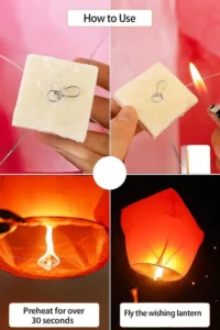 Shree shyam SHREE SHYAM ENTERPRISES PACK OF 4 Multicolor Paper Sky Lantern  (25 cm X 25 cm, Pack of 4) - Image 3