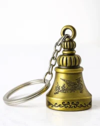 Wonderwhimzy Tibetan Bell Keychain Temple Bell Keychain Metal Guardian bell Key Chain