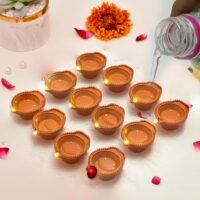 CraftVatika 32 Led Water Sensor Diya for Diwali Decoration Item for Home Dcor and Diwali Gift - Water Sensor Led Diya Pack of 32 for Office Living Room Diwali Festival Item