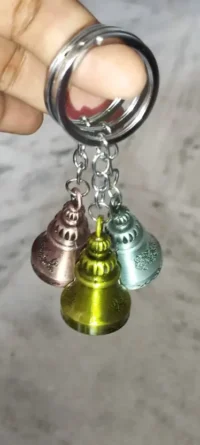 Wonderwhimzy Tibetan Bell Keychain Temple Bell Keychain Metal Guardian bell Key Chain - Image 3